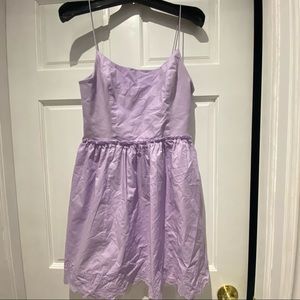 Wilfred zip up dress with lace detailing.